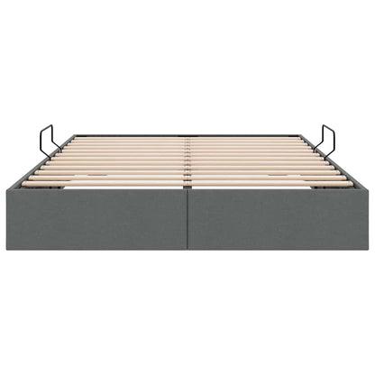 Letto con Contenitore Grigio Scuro 153 x 203 cm Tessuto | homemem39