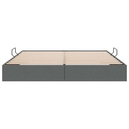 Letto con Contenitore Grigio Scuro 193 x 203 cm Tessuto | homemem39