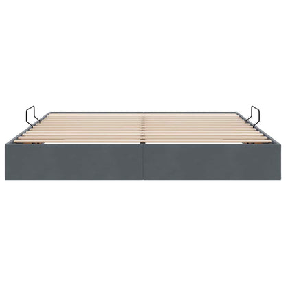 Letto con Contenitore Grigio scuro 160 x 200 cm Velluto