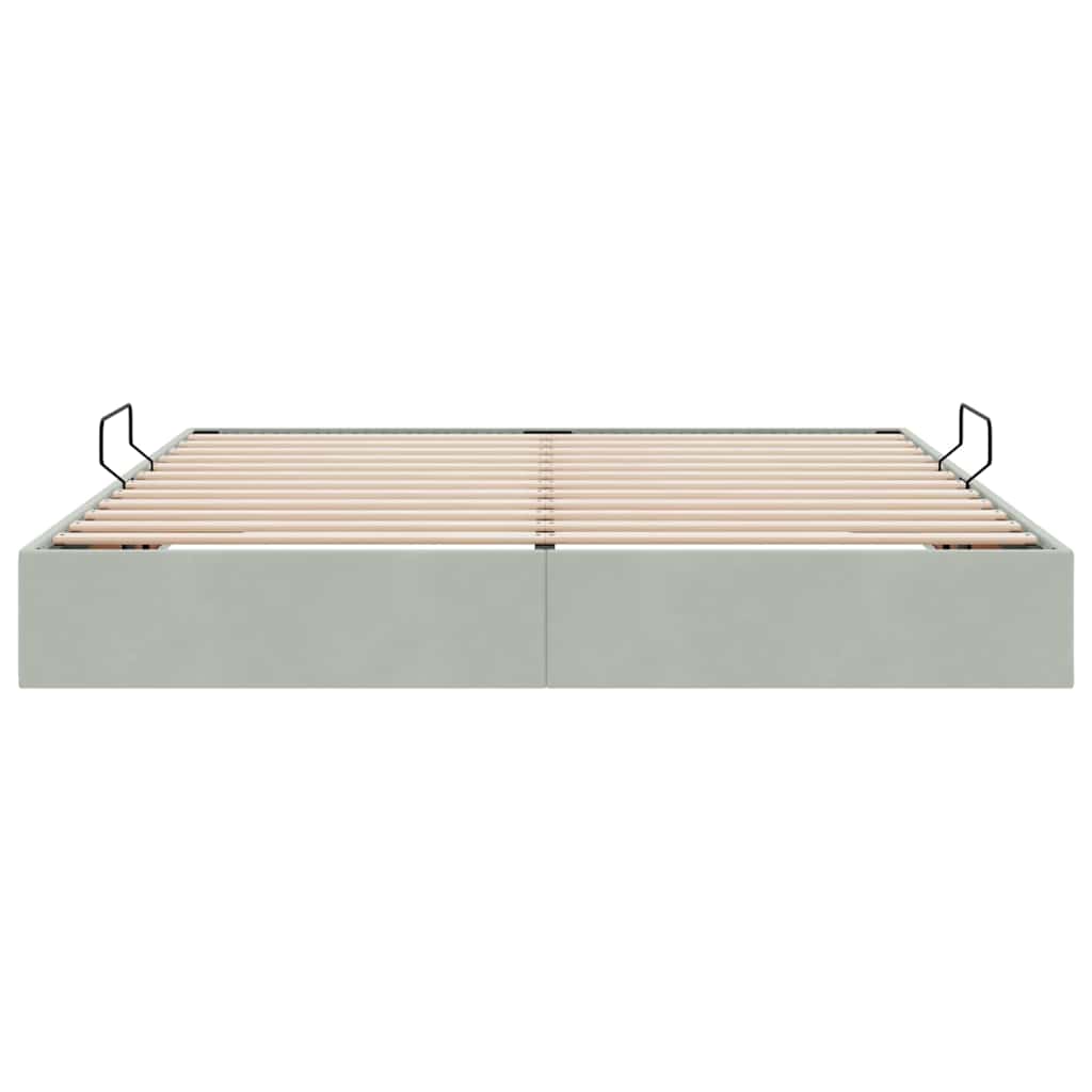 Letto con Contenitore Grigio chiaro 180 x 200 cm Velluto