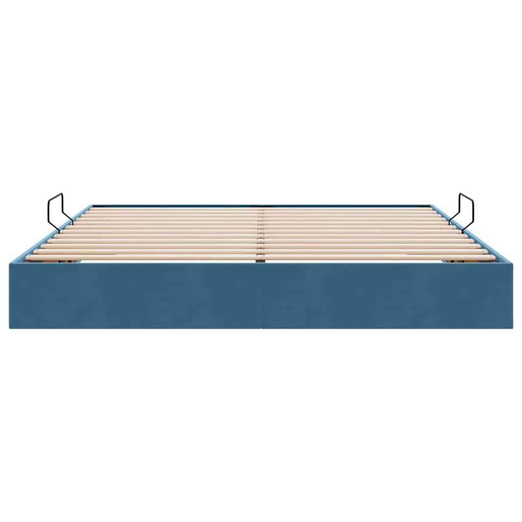 Letto con Contenitore Blu Scuro 180 x 200 cm Velluto