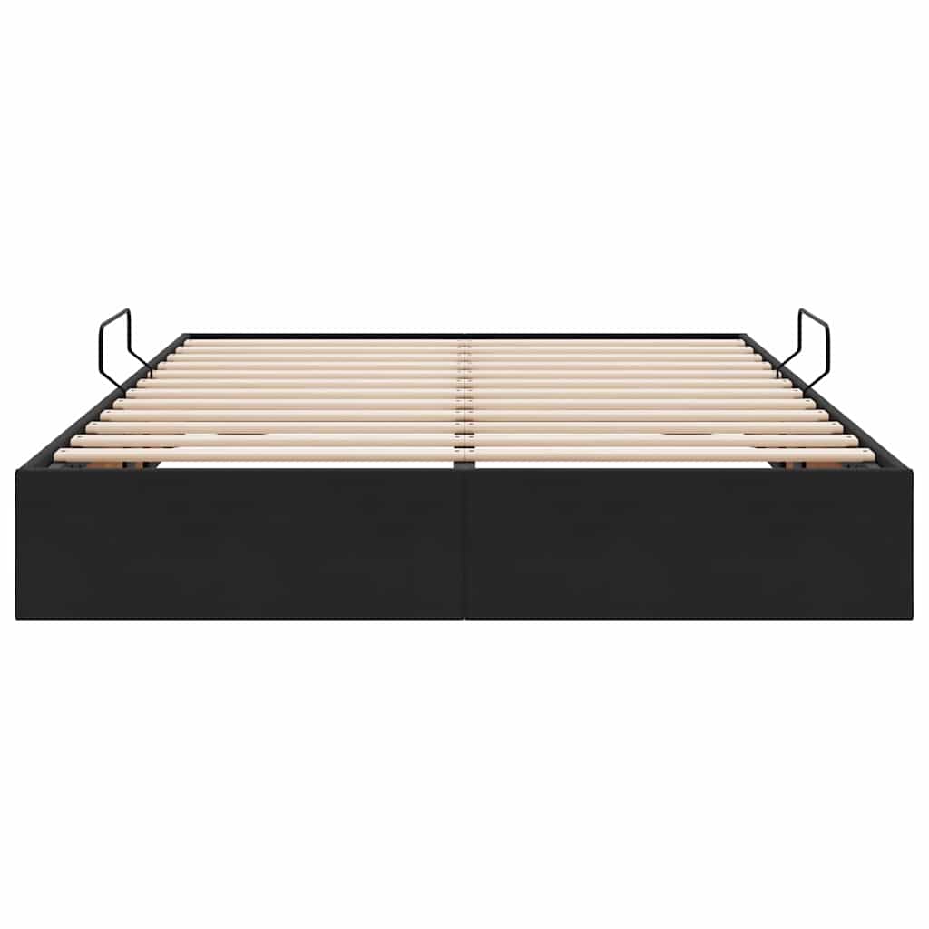 Letto con Contenitore Nero 135 x 190 cm Velluto | homemem39