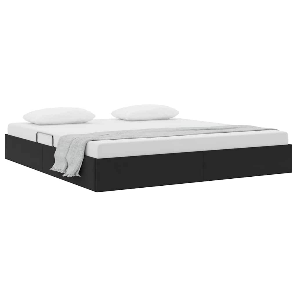 Letto con Contenitore Nero 180 x 200 cm Velluto | homemem39
