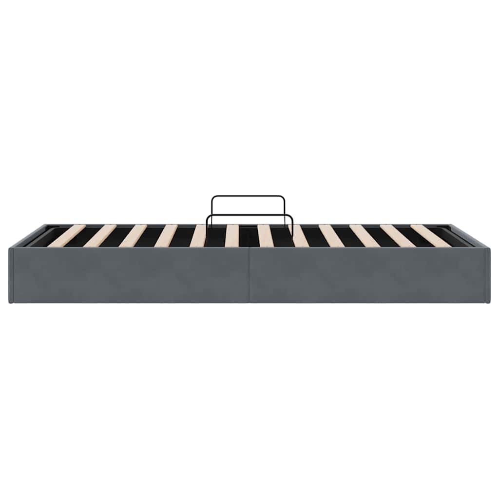 Letto con Contenitore Grigio Scuro 100 x 190 cm Velluto | homemem39