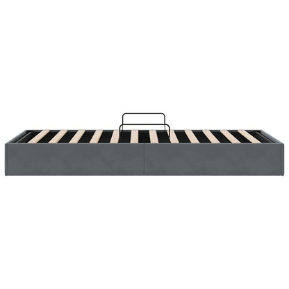 Letto con Contenitore Grigio Scuro 100 x 203 cm Velluto | homemem39