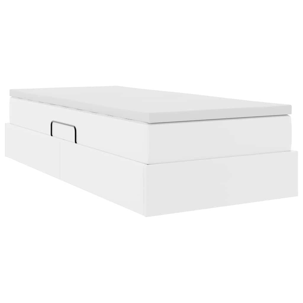 Letto con contenitore e materasso Bianco 90 x 190 cm | homemem39