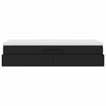 Letto con contenitore e materasso Nero 90 x 200 cm | homemem39