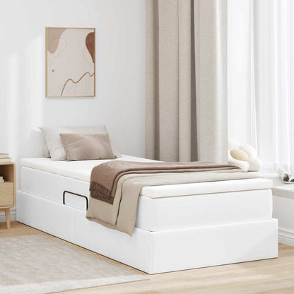 Letto con contenitore e materasso Bianco 90 x 200 cm | homemem39