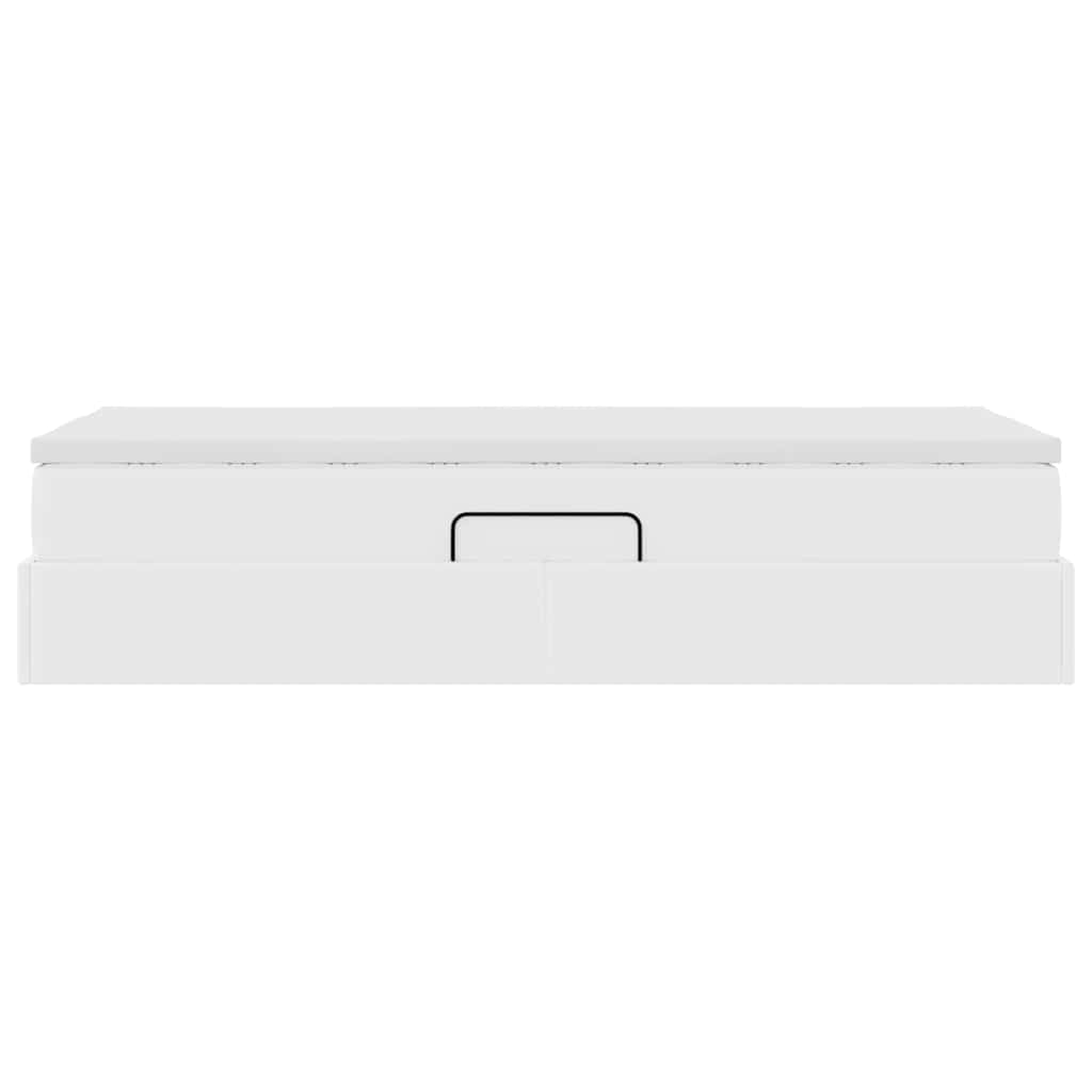 Letto con contenitore e materasso Bianco 90 x 200 cm | homemem39