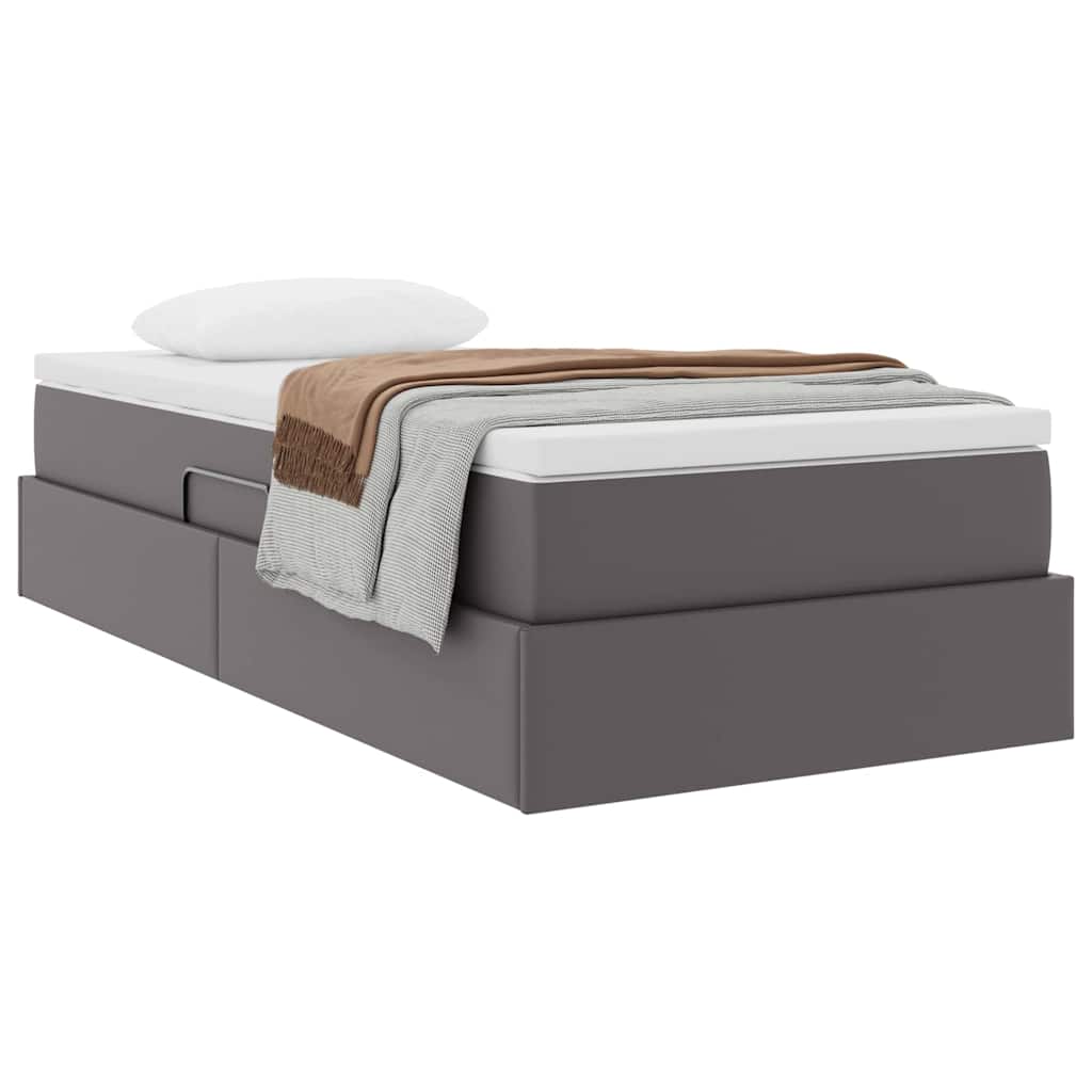 Letto con contenitore e materasso Grigio 90 x 200 cm | homemem39