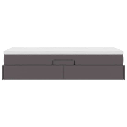Letto con contenitore e materasso Grigio 90 x 200 cm | homemem39