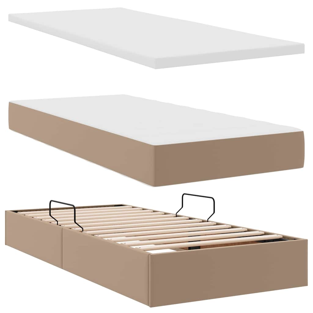 Letto con contenitore e materasso Cappuccino 90 x 200 cm | homemem39