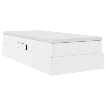 Letto con contenitore e materasso Bianco 100 x 200 cm | homemem39
