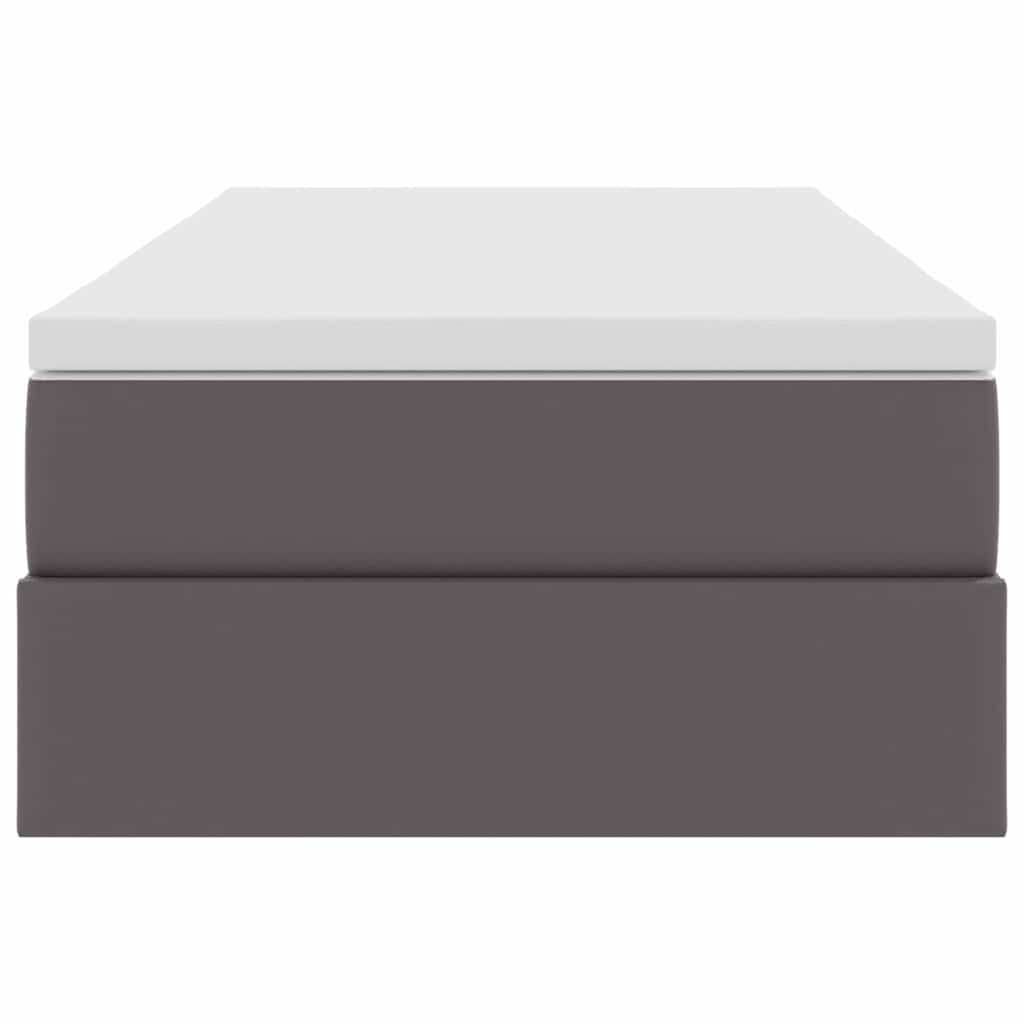 Letto con contenitore e materasso Grigio 100 x 200 cm | homemem39