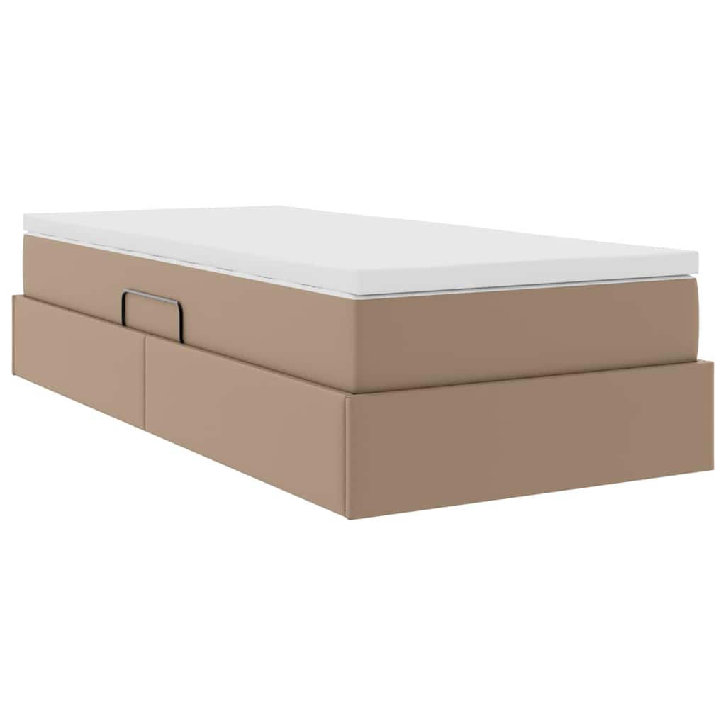 Letto con contenitore e materasso Cappuccino 100 x 200 cm | homemem39