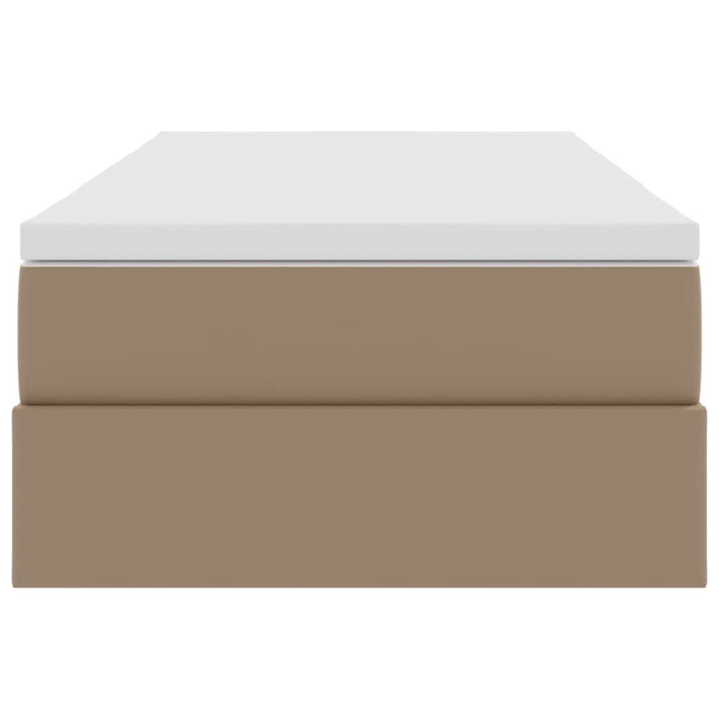 Letto con contenitore e materasso Cappuccino 100 x 200 cm | homemem39
