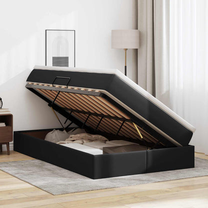 Letto con contenitore e materasso Nero 120 x 190 cm | homemem39