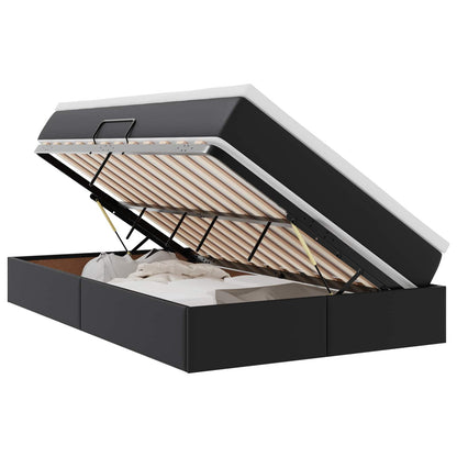 Letto con contenitore e materasso Nero 120 x 190 cm | homemem39