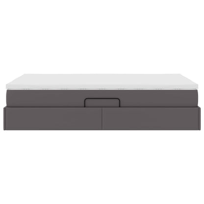 Letto con contenitore e materasso Grigio 120 x 190 cm | homemem39