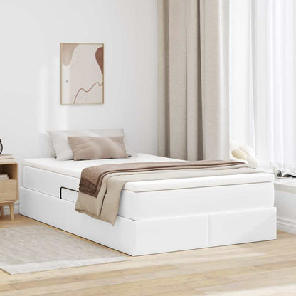 Letto con contenitore e materasso Bianco 120 x 200 cm | homemem39