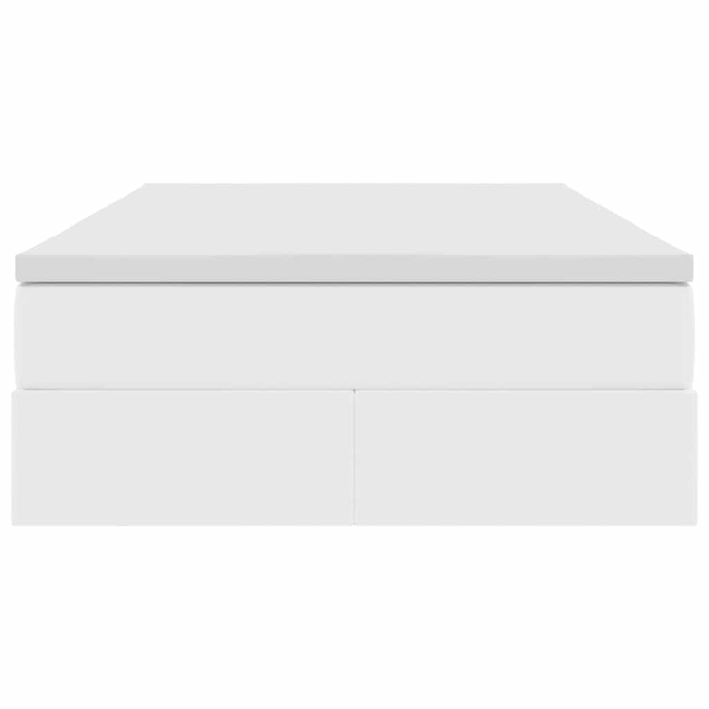 Letto con contenitore e materasso Bianco 120 x 200 cm | homemem39
