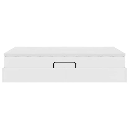 Letto con contenitore e materasso Bianco 120 x 200 cm | homemem39