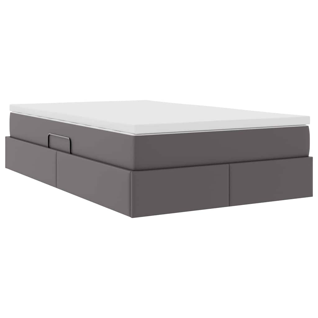 Letto con contenitore e materasso Grigio 120 x 200 cm | homemem39