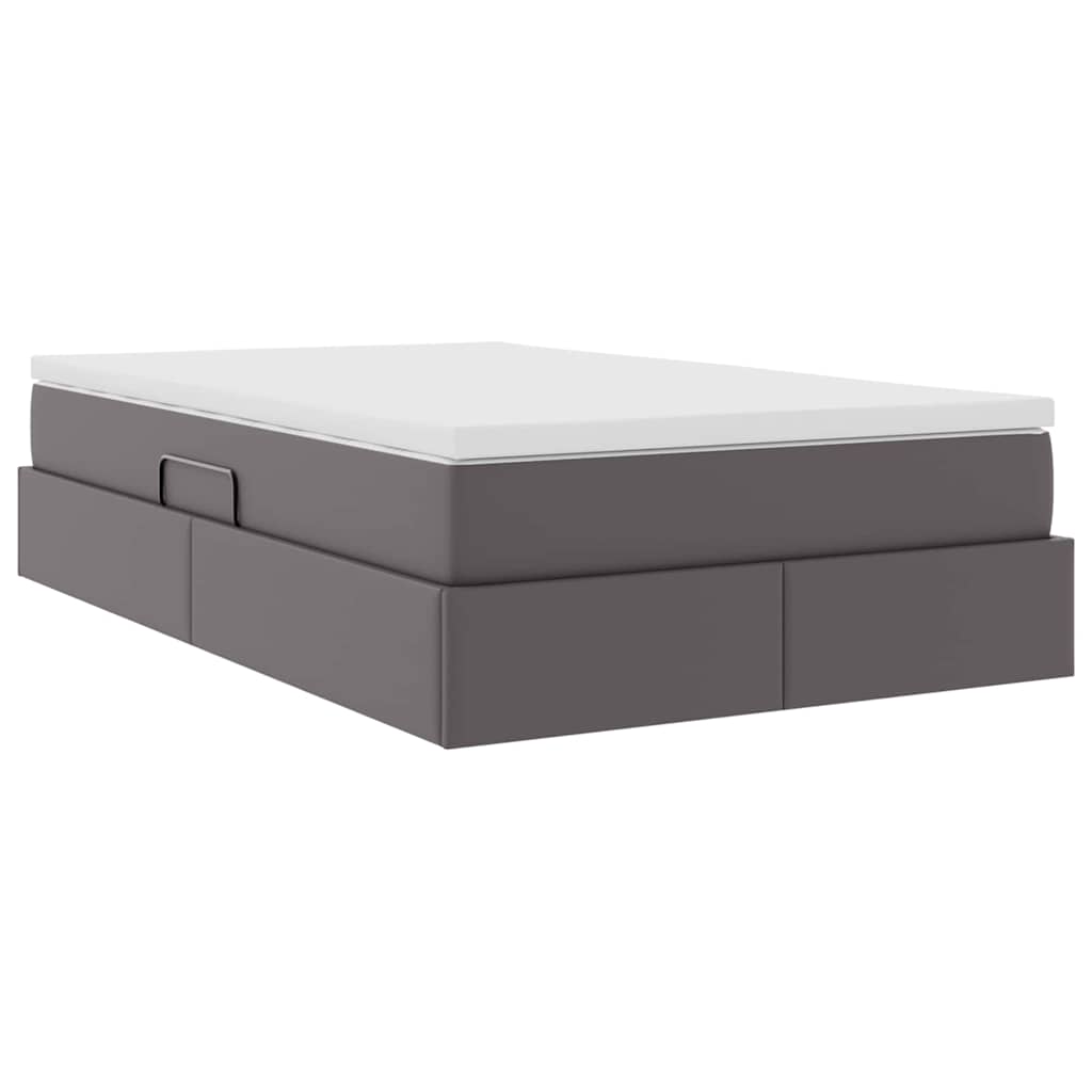 Letto con contenitore e materasso Grigio 120 x 200 cm | homemem39