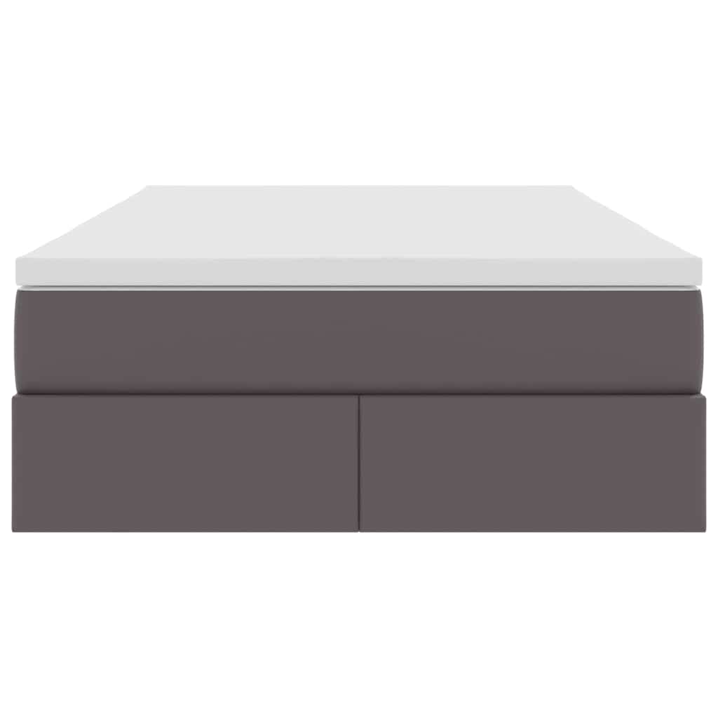 Letto con contenitore e materasso Grigio 120 x 200 cm | homemem39