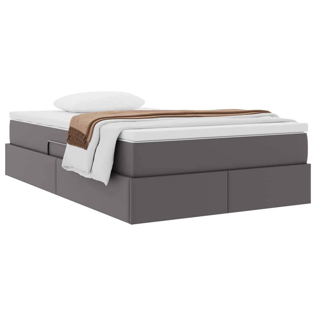 Letto con contenitore e materasso Grigio 120 x 200 cm | homemem39