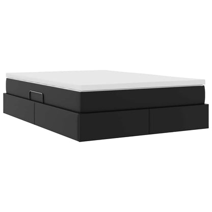 Letto con contenitore e materasso Nero 140 x 190 cm | homemem39