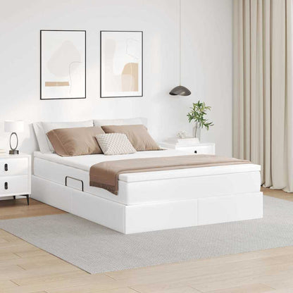 Letto con contenitore e materasso Bianco 140 x 190 cm | homemem39