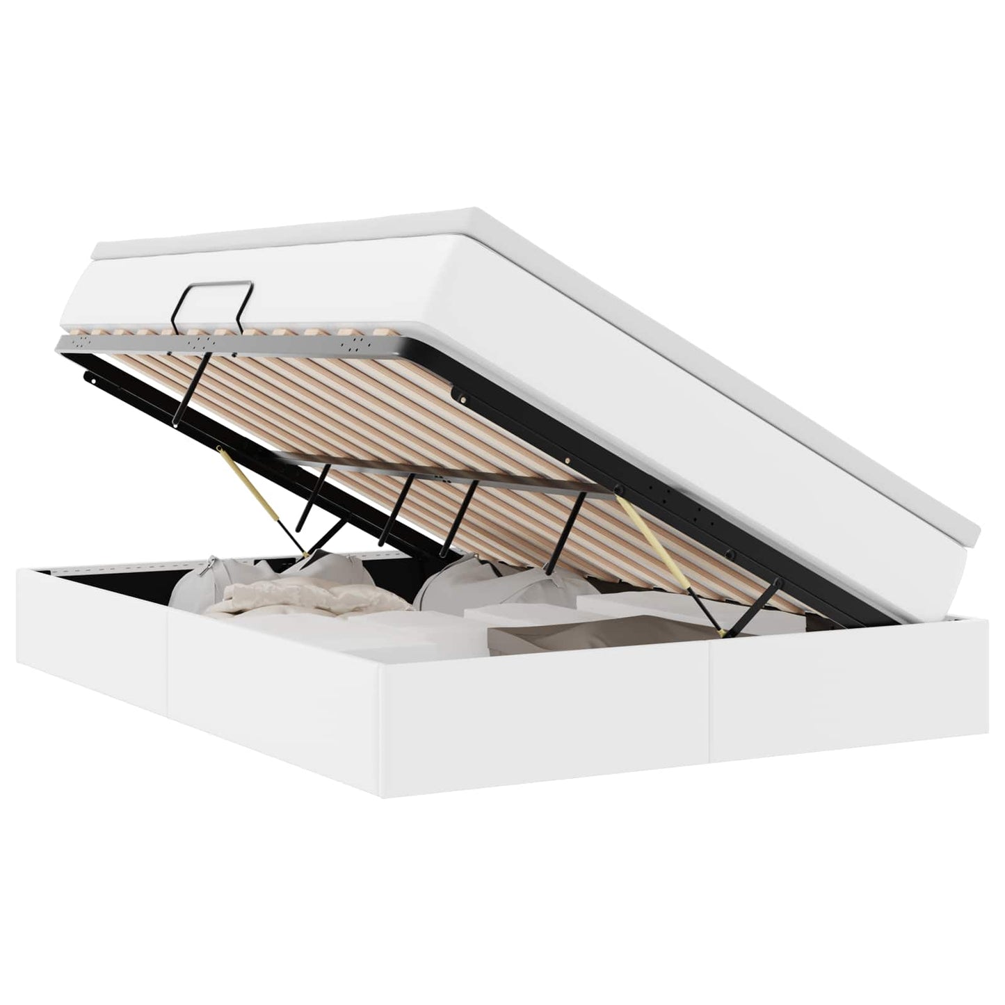 Letto con contenitore e materasso Bianco 140 x 190 cm | homemem39