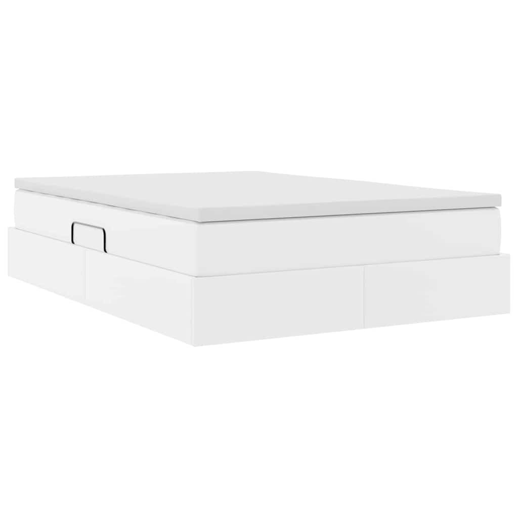 Letto con contenitore e materasso Bianco 140 x 190 cm | homemem39