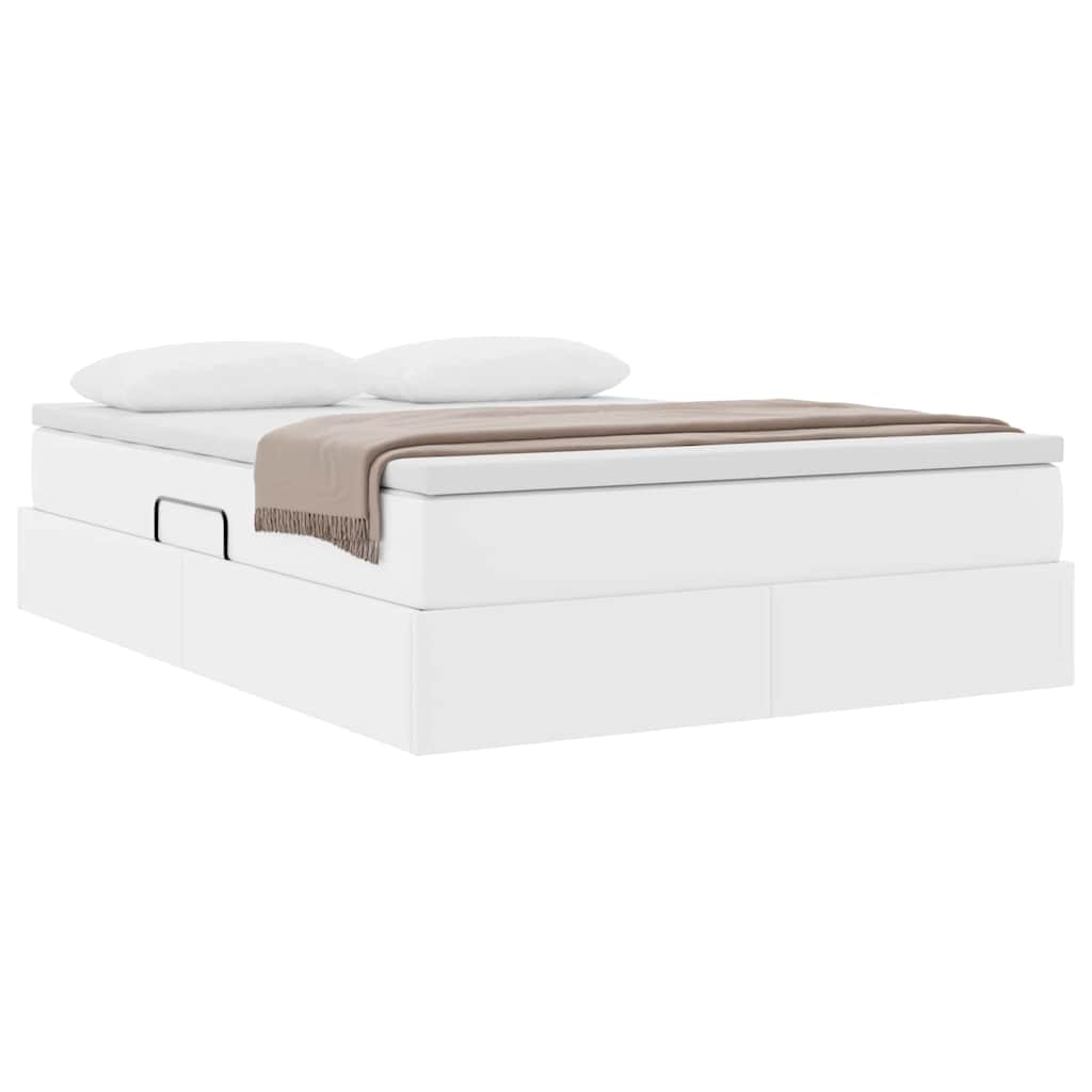 Letto con contenitore e materasso Bianco 140 x 190 cm | homemem39