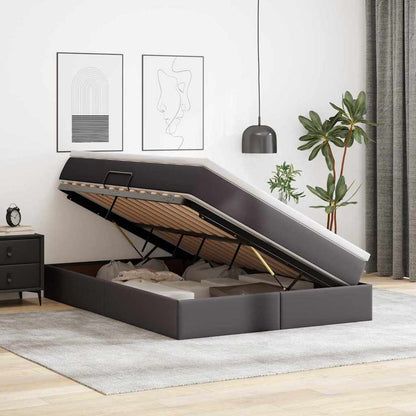 Letto con contenitore e materasso Grigio 140 x 190 cm | homemem39