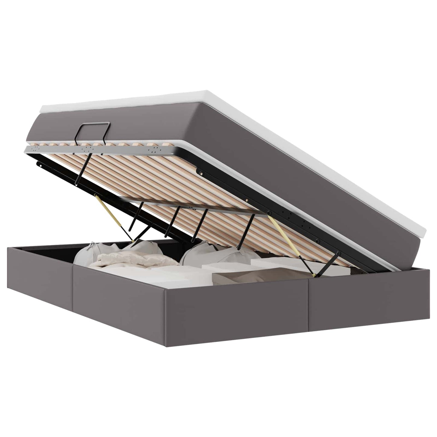 Letto con contenitore e materasso Grigio 140 x 190 cm | homemem39