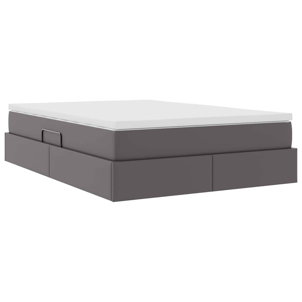 Letto con contenitore e materasso Grigio 140 x 190 cm | homemem39