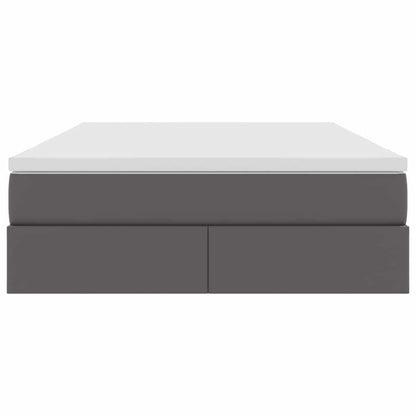 Letto con contenitore e materasso Grigio 140 x 190 cm | homemem39