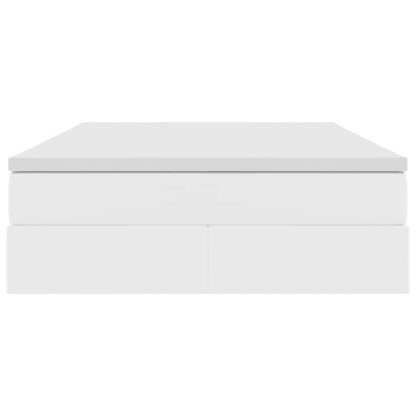 Letto con contenitore e materasso Bianco 140 x 200 cm | homemem39