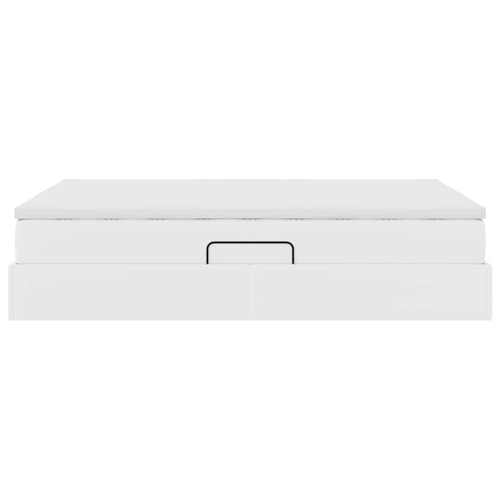 Letto con contenitore e materasso Bianco 140 x 200 cm | homemem39