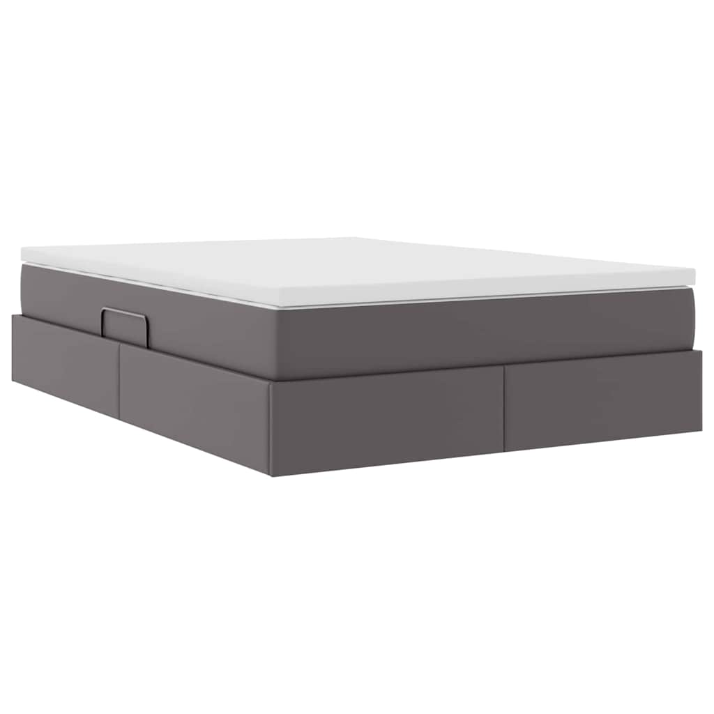 Letto con contenitore e materasso Grigio 140 x 200 cm | homemem39