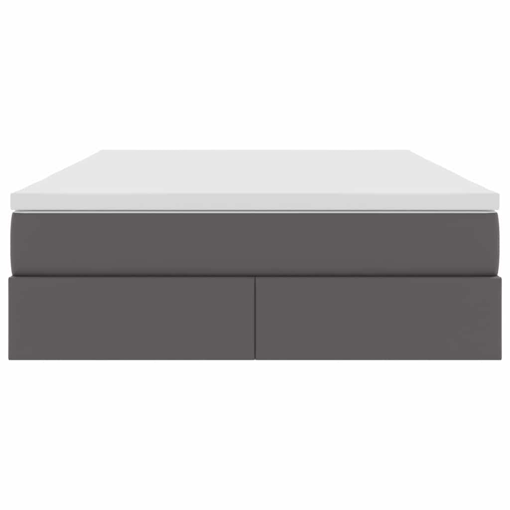 Letto con contenitore e materasso Grigio 140 x 200 cm | homemem39