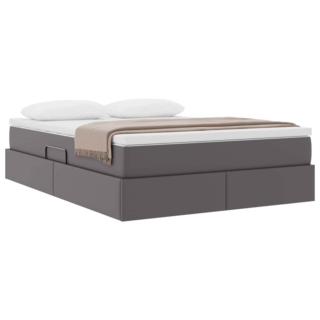 Letto con contenitore e materasso Grigio 140 x 200 cm | homemem39
