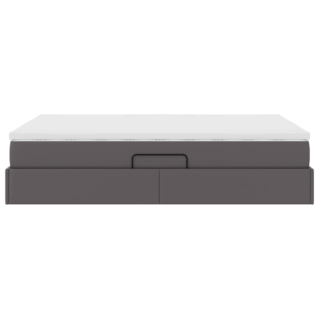Letto con contenitore e materasso Grigio 140 x 200 cm | homemem39