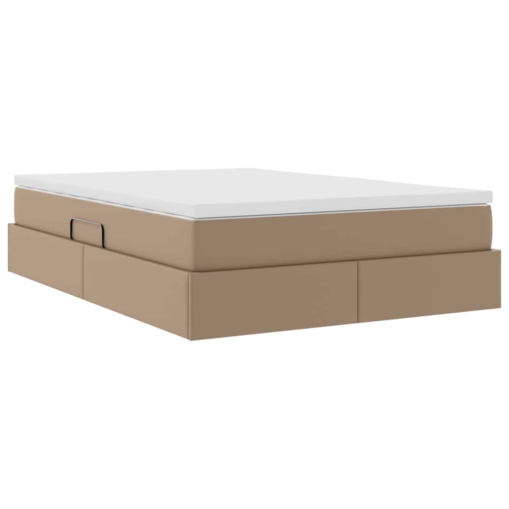 Letto con contenitore e materasso Cappuccino 140 x 200 cm | homemem39