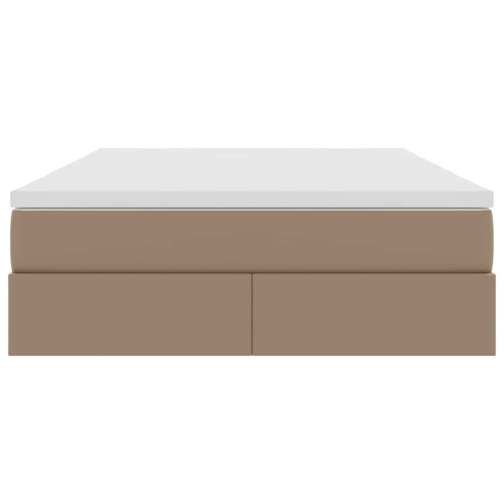 Letto con contenitore e materasso Cappuccino 140 x 200 cm | homemem39