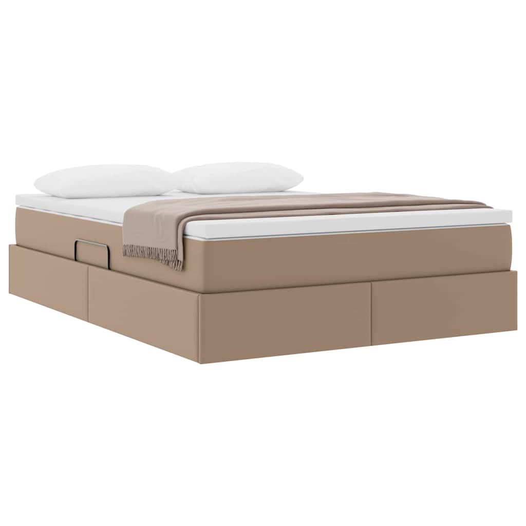 Letto con contenitore e materasso Cappuccino 140 x 200 cm | homemem39