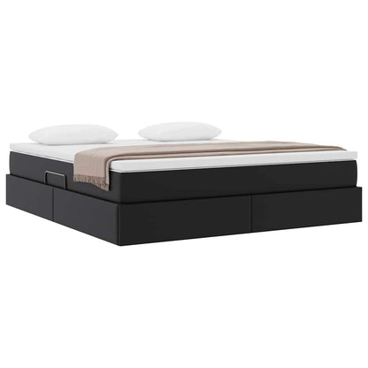 Letto con contenitore e materasso Nero 160 x 200 cm | homemem39