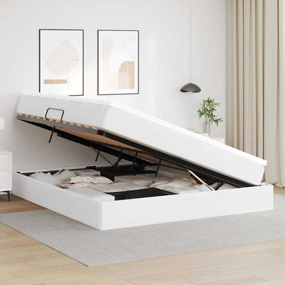 Letto con contenitore e materasso Bianco 160 x 200 cm | homemem39